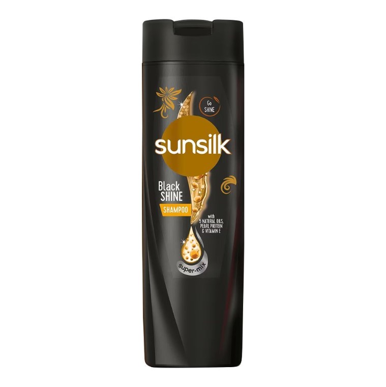 Sunsilk Black Shine 5 Naturals Oils, Pearl Protein &amp; Vitamin E Shampoo 80ml