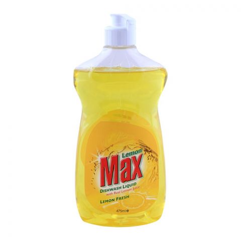 Lemon Max Ultra Dishwash Liquid, Concentrated, 500ml Yellow