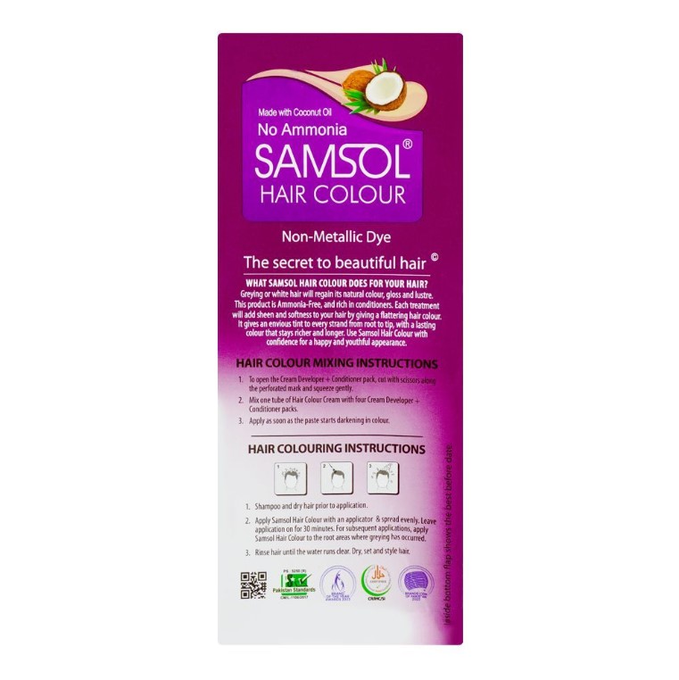 Samsol No Ammonia Hair Colour, 45 Black