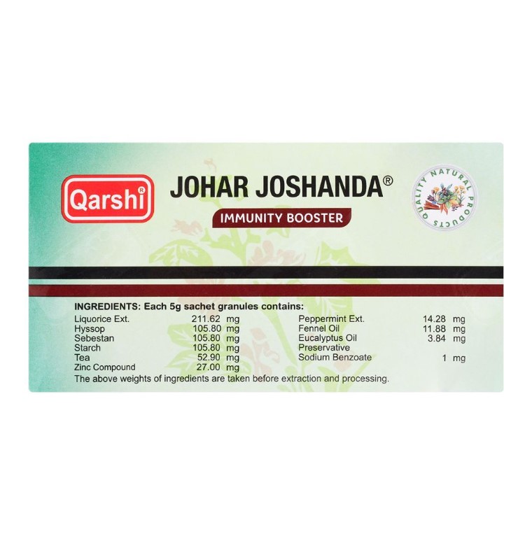 Qarshi Johar Joshanda, Zinc Flavour, 1 Count Sachet