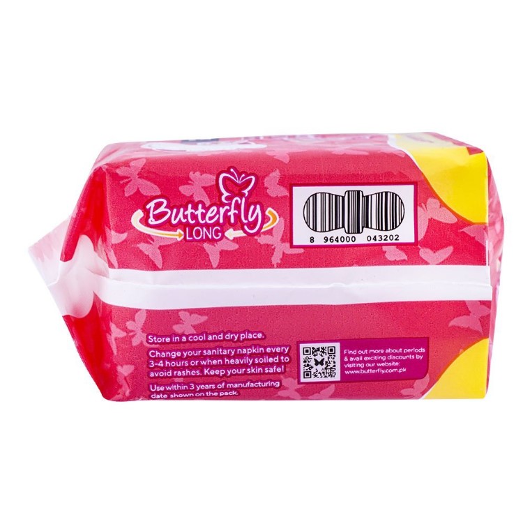 Butterfly Long Maxi Thick Sanitary Napkins, Long, 5-Pads, Maxi Big Saver