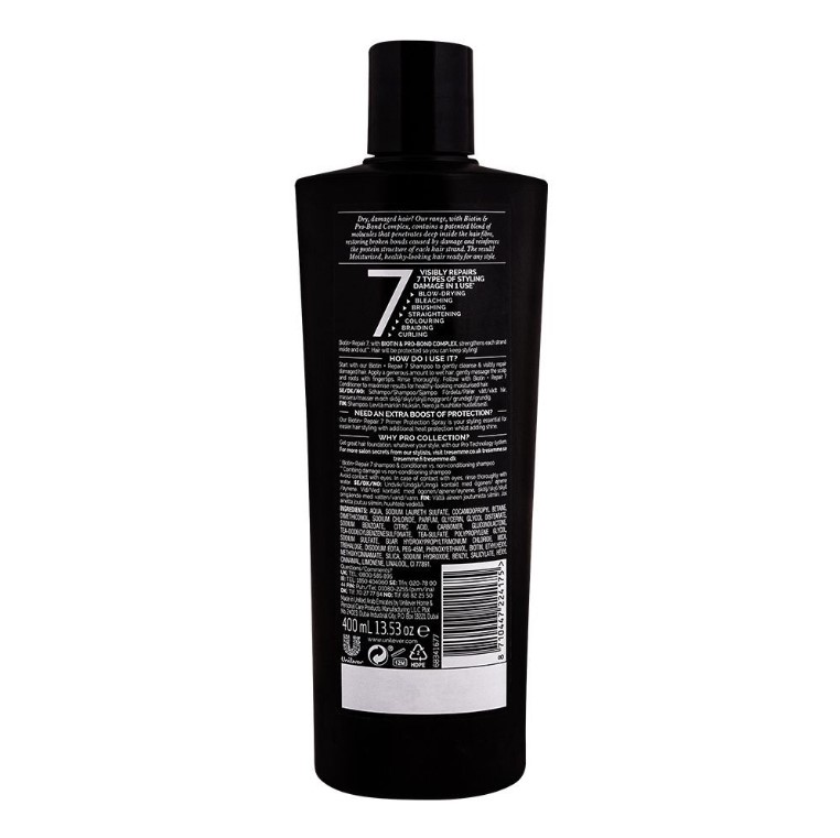 Tresemme Pro Collection Shampoo, Biotin Repair With Pro Bond Complex, 400ml