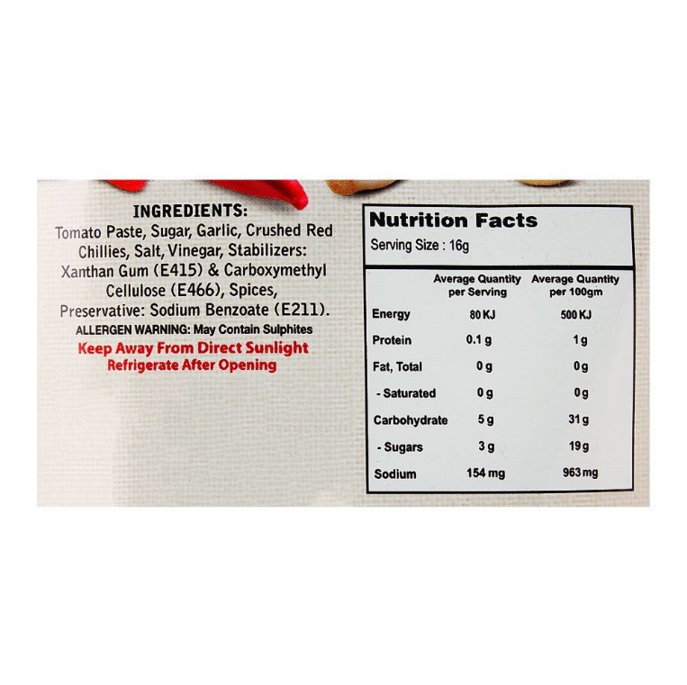 Shangrila Garlic Chilli Sauce Pouch, 800g