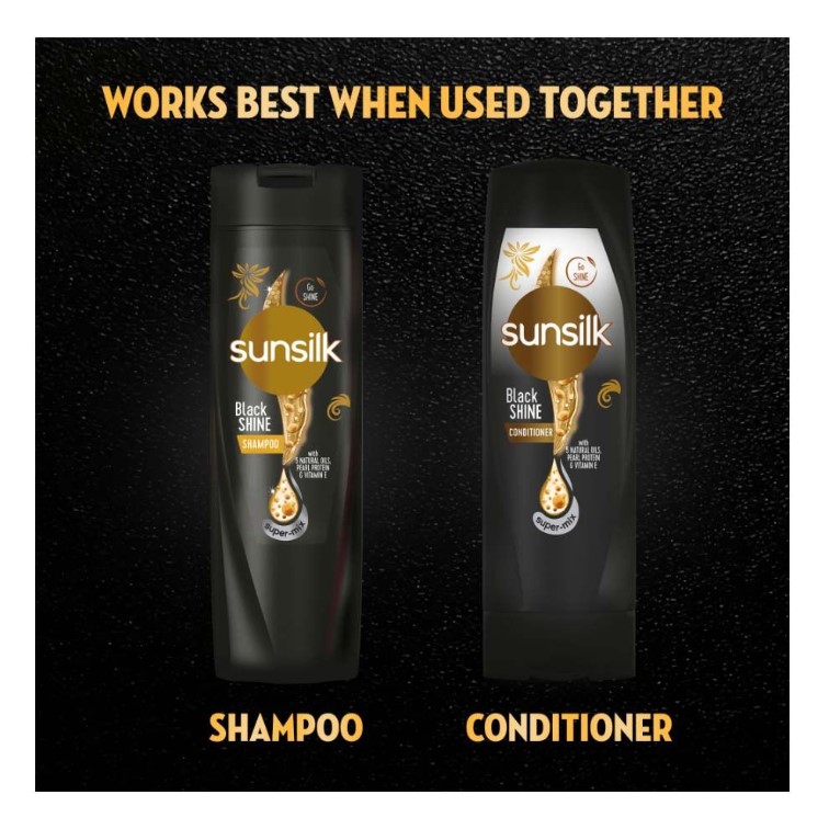 Sunsilk Black Shine 5 Natural Oil, Pearl Protein &amp; Vitamin E Shampoo, 660ml